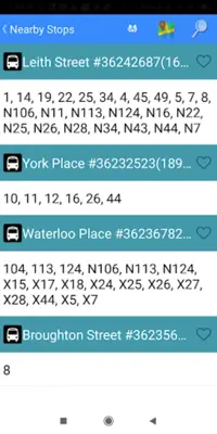 Edinburgh Bus Tracker android App screenshot 3